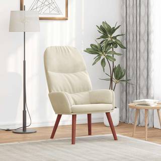 lænestol fløjl cremehvid