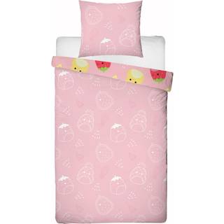 Squishmallows sengetøj - 140x200 cm - Squishmallows 2-i-1 sengesæt - Dynebetræk i 100% bomuld