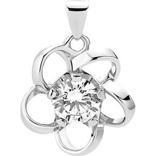 Lund Copenhagen blomst-vedhæng i sølv med cubic zirkonia