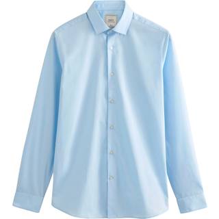 Next Light Blue Skinny Fit Easy Care Single Cuff Smart Shirt - EU 36 Regular