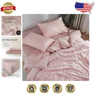 Doz ark indstil 100% viskose afledt af bambus organisk dyrket smøragtig blød kølingsplade med høj GSM dybe lommer - 3 stk - 2 pillowcases 1 monte