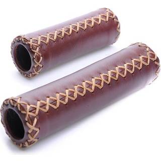 BikePartner håndtagsæt 95/130mm læder brun