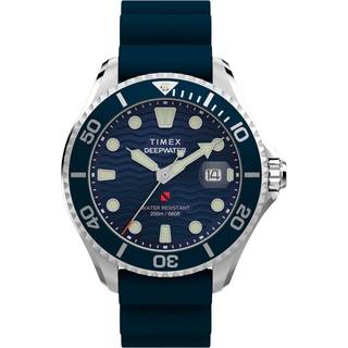 Timex Deep Water Meridian Blue Dial Rubber Strap Men's Watch TW2W81500
