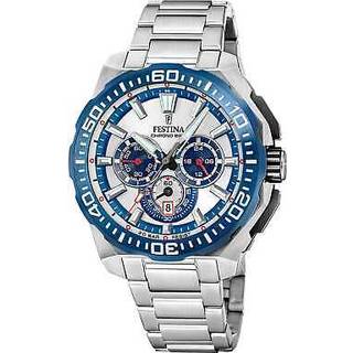 Festina F20724/1 Herrenuhr Chronograph Stahl/Blau