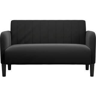 elskovssofa 109 cm fløjl sort