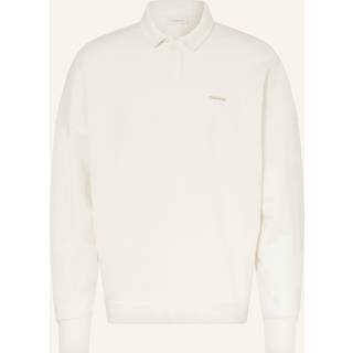 Cotton Terry Polo Sweatshirt - White - XXL