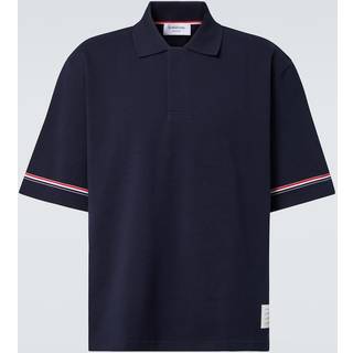 Thom Browne RWB Stripe cotton polo shirt - blue - S