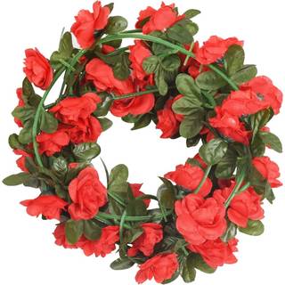 Blomsterguirlander Til Jul 240 Cm - Rød