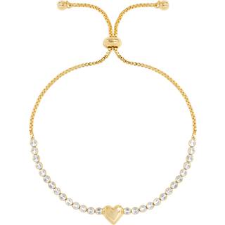 Jon Richard Poleret Hjerte Og Crystal Toggle Armbånden