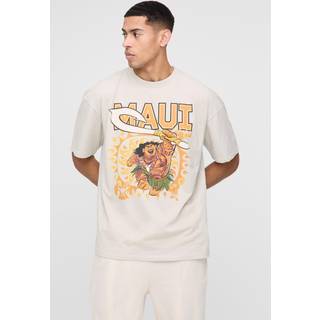 Mens Stone Oversized Moana Maui Disney License Printed T-Shirt