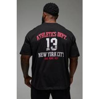 Mens Black Man Active Athletics Dept Oversized T-shirt
