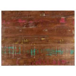 Bordplade Rektangulær Massivt Genbrugstræ Genbrugstræ (Flerfarvet) - 90 x 70 cm / 25 mm