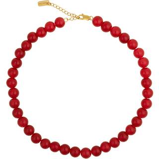 Vincent - Candy Coral Berry halskæde i forgyldt sølv