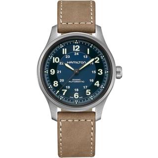 Hamilton Khaki Field Blue Dial Leather Strap Men's Watch H70455540