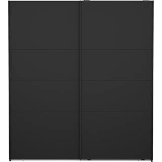 Catania Garderobeskab 2 skydelåger 180 x 200 cm - Matt Black