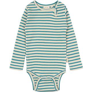 Petit Piao Body Turkis/mørk Råhvid Stribet