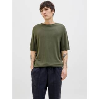 Ensfarvet Strikket T-shirt