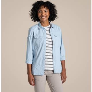 Craghoppers Women's Nosilife Adventure Langarm Bluse III Bluse Damer størrelse 36 farve grå