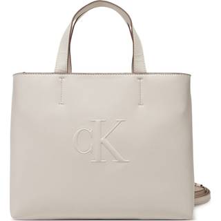 Calvin Klein Calvin Klein White Sculpted Mini Tote Bag
