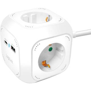 LogiLink Power Cube Multi-grenuttag + USB-A/USB-C PD 20W