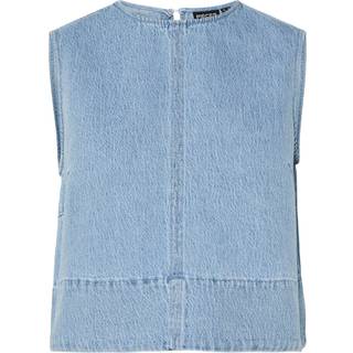 Pcflora Ærmeløs Denim Top