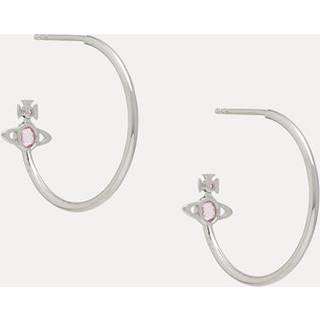 Vivienne Westwood Silver Heather Lavender Orb Hoop Earrings - Silver