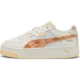 Women&#39;s Puma Carina Street Lux Crafted Flowers Sneakers, White, Size 38, Shoes - Almost Apricot - 38