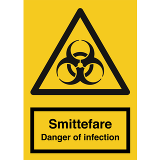 Smittefare Plast (A4) 297 x 210 mm