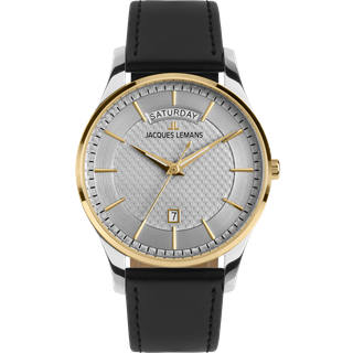 Jacques Lemans 1-2193L Herren-Armbanduhr Quarz Stahl/Braun