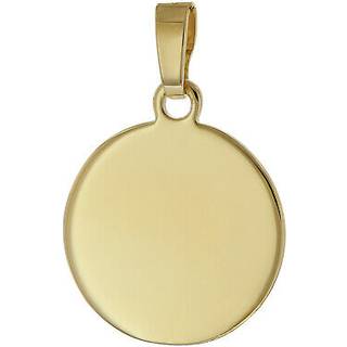 trendor 41398 Anhänger mit Gravur für Junge Leute Gold auf 925 Silber Ø 14 mm