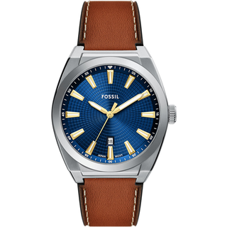 Fossil Everett Silver and Blue Men's Watch FS6115