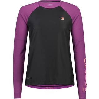 Mons Royale Women's Tarn Merino Bike Wind Jersey Cykeljersey Damer størrelse M farve sort/lilla