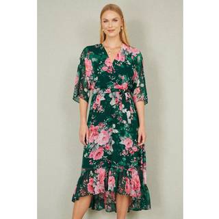 Yumi Kimono Sleeves Dip Hem Wrap Midi Dress48