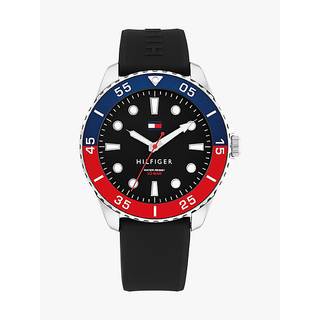 Ombré Bezel Black Silicone Strap Watch