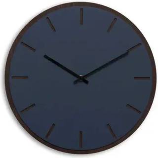 Hemverk Vægur Blå Mørk Eg Black Ø38 cm