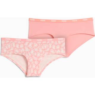 Women's Puma Low-Rise Hipster Underwear Briefs (2-pack), Pink, Size M, Clothing - Coral - M