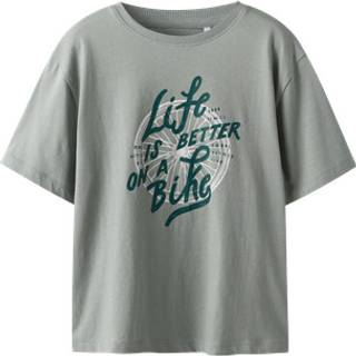 NAME IT T-shirt Vango Slate Gray Bike