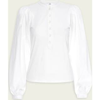 Frame Puff-sleeve cotton blouse - white - M