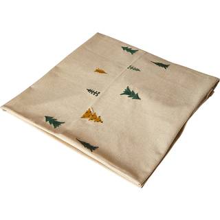 Dacore Bomuld Juledug - Natur m. Juletræer 140 x 270 cm.