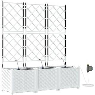 Havekrukker Hvid 120 x 40 x 142 cm Stål