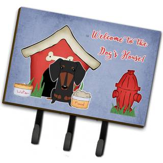 """" Caroline's Treasures Dog House Collection Dachshund Black Tan Leash eller Key Holder BB2886TH68 Triple """"