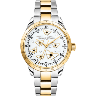 Thomas Sabo WA0433-291-202-34 Damenuhr Schmetterlinge Bicolor 34mm 10ATM