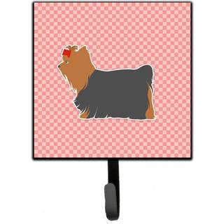 """" Caroline's Treasures Yorkshire Terrier Yorkie Checkerboard Pink Leash eller Key Holder BB3634SH4 Small Multicolor """"