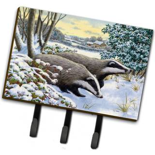 """" Caroline's Treasures ASA2183TH68 Winter Badgers snor eller Key Holder Large Multicolor """"