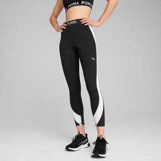 Women&#39;s Puma STRONG High-Waisted 7/8 Colour Block Tights, Black, Size S, Clothing - Black - S