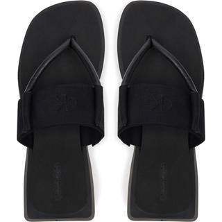 Canvas Square Platform Sandals - Black - EU 40