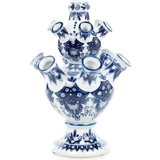 &k Amsterdam Vases - 'Tulip Pyramid' vase, blue in Blue Porcelain