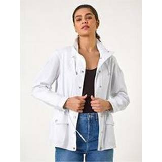 Roman Roman White Buttoned Safari Jacket
