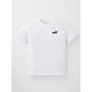 PUMA ESS Small No. 1 Logo Relaxed Tee Youth, Clothing, White, 9-10Y