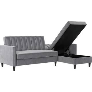 3 pers. sovesofa med chaiselong i fløjlsgrå